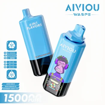 150k VAPE Waspe Aiviou 150000 6 in 1 - Mixed Berries & Black Dragon Ice & Strawberry Cherry Cola