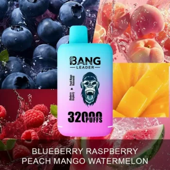 Puff 32k Bang Leader 32K Vape – Blueberry Raspberry & Peach Mango Watermelon